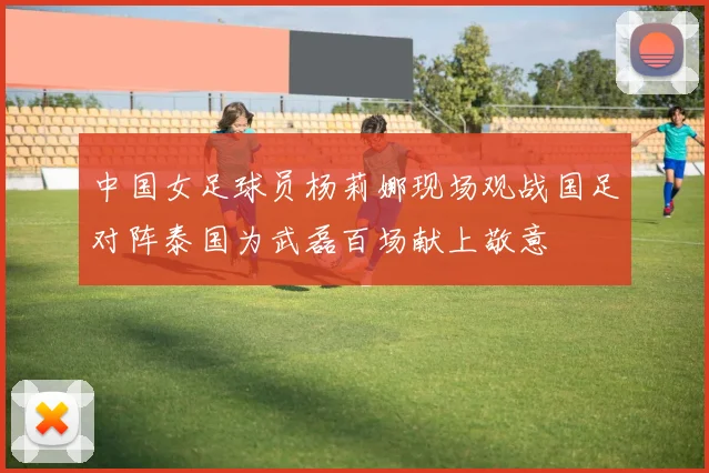 中国女足球员杨莉娜现场观战国足对阵泰国为武磊百场献上敬意